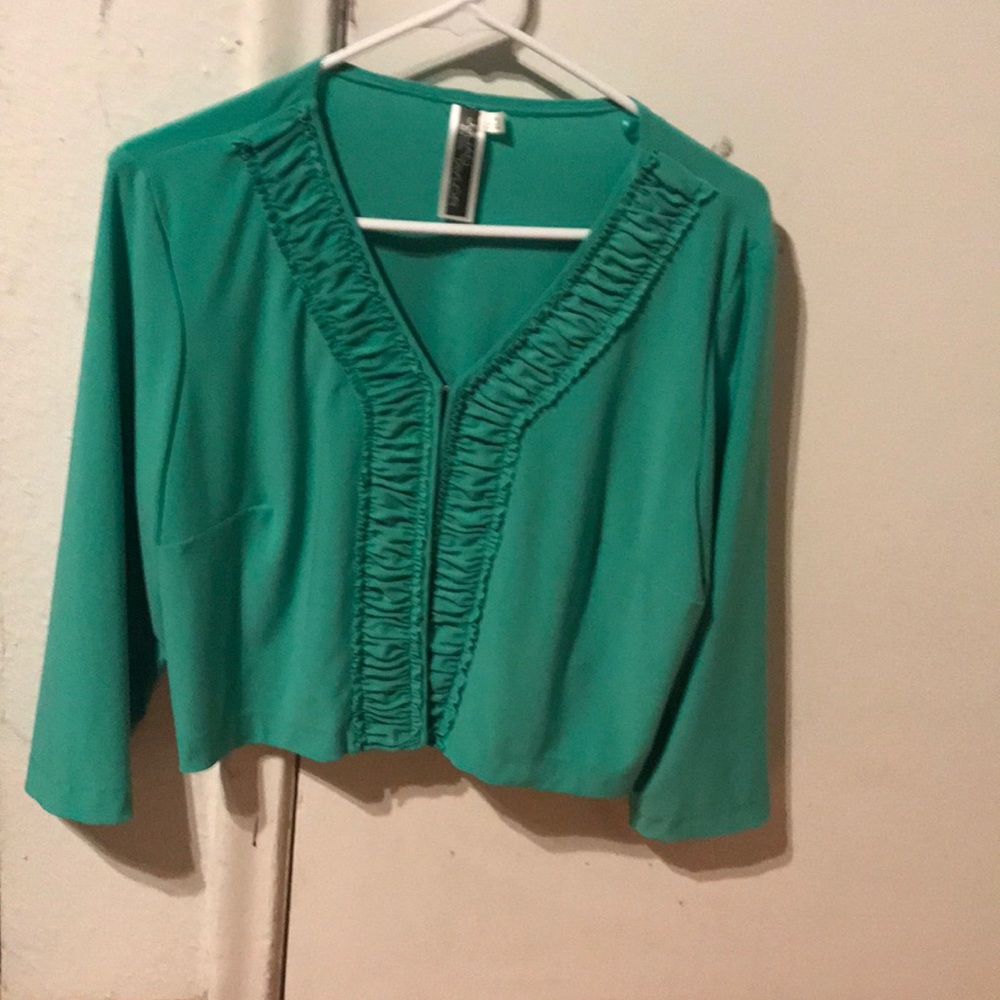 A green dress cover up